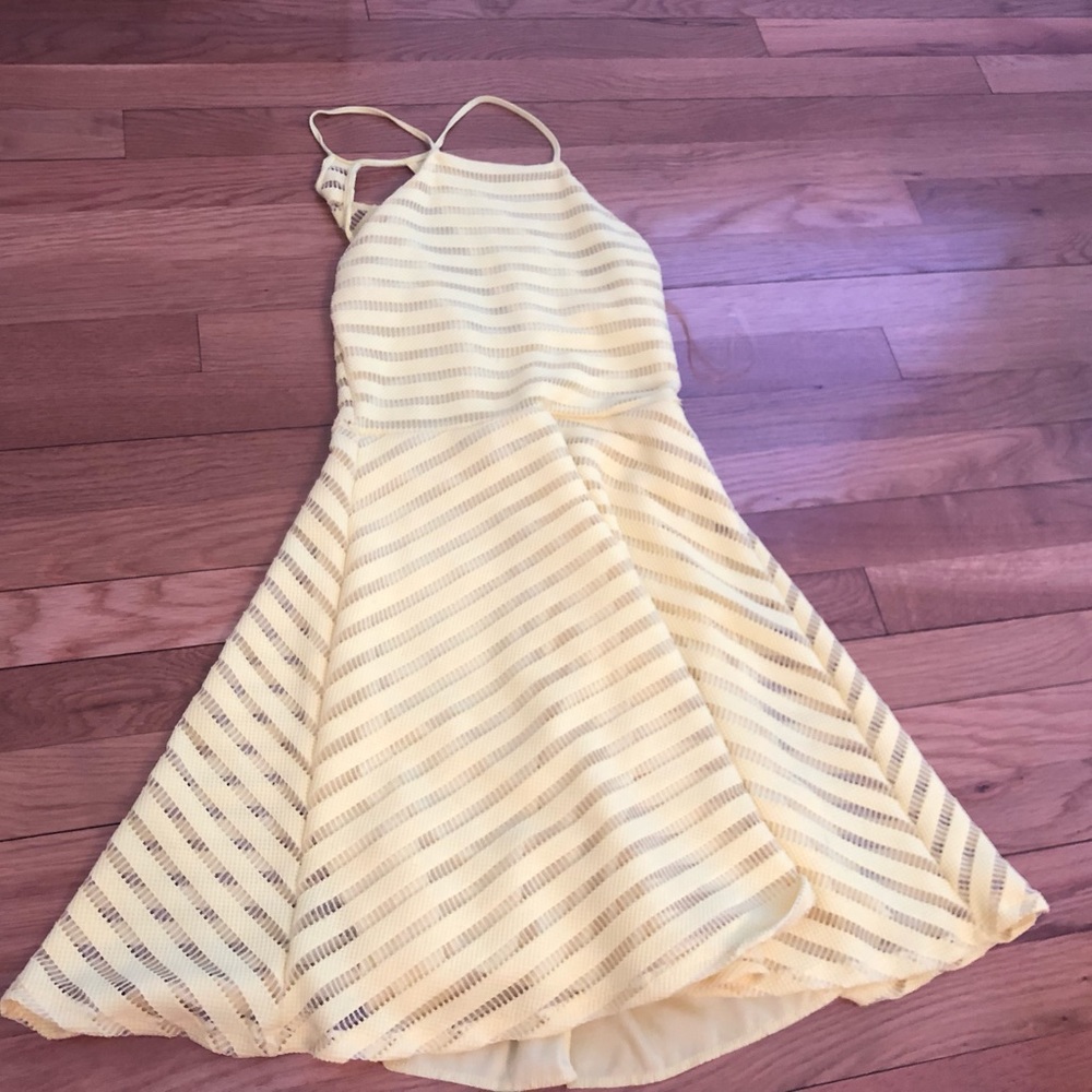 Yellow halter top dress